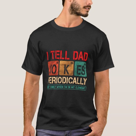 父の日にお父さんジョークを言う Tシャツ (正面)