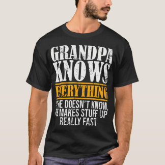 父の日にはおもしろおじいちゃんはなんでも知ってるAp Tシャツ