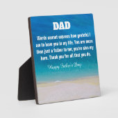 父の日にイーゼルカスタムで飾った額 フォトプラーク (正面)