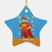 父の日にスーパーヒーローになる父 セラミックオーナメント (裏面)