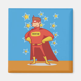 父の日にスーパーヒーローになる父 マグネット