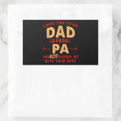 父の日にパパとPaギフトの2タイトル 長方形シール (バッグ)