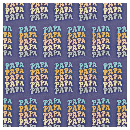 父の日にパパ祖父の波文字 ファブリック (クローズアップ)