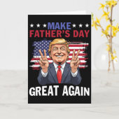 父の日に再び偉大なアメリカを取り戻せ トランプ愛国者パパ カード (黄色い花)