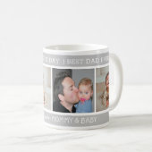 父の日に初めておめでとう最高のパパ4枚の写真 コーヒーマグカップ (正面右)