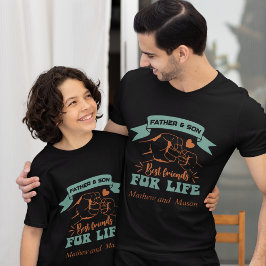 父の日に合う父と子の名前をカスタムする Tシャツ