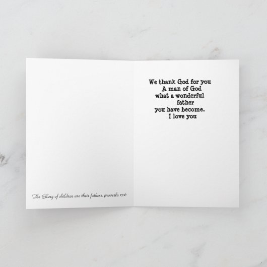 父の日に夫に カード (内部)