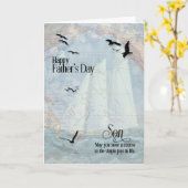 父の日に息子が海のカードを航行するために カード (黄色い花)