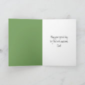 父の日に枝にトロッコの木を付けた カード (内部)