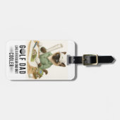 父の日に猫好きをテーマにしたゴルフ ラゲッジタグ (正面横)