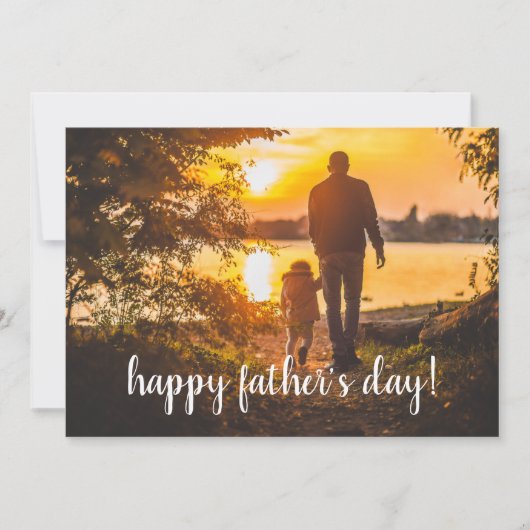 父の日に自分の写真を追加 カード (正面)