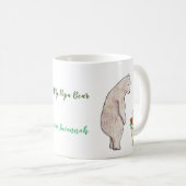 父の日に贈り物カワイトベア&カブ名前をカスタムする コーヒーマグカップ (正面右)