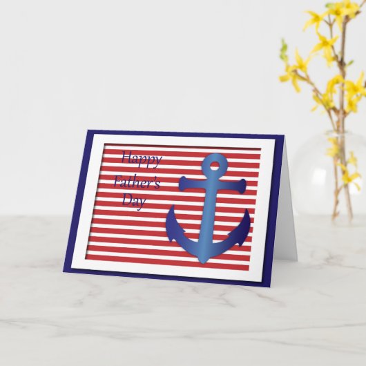 父の日のいかり航海の カード (黄色い花)