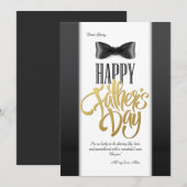 父の日のおしゃれな蝶ネクタイのグリーティングカード シーズンカード (正面/裏面)