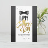 父の日のおしゃれな蝶ネクタイのグリーティングカード シーズンカード (スタンド正面)