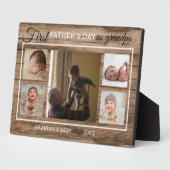 父の日のおじいさん5フォトコラージウッド フォトプラーク (側面)