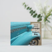 父の日のおじいちゃんユーモア改造写真 ポストカード (スタンド正面)