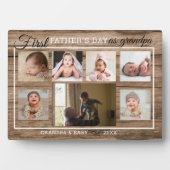 父の日のおじいちゃん7フォトコラージウッド フォトプラーク (正面)