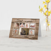 父の日のおじいちゃん7写真コラージュ カード (黄色い花)