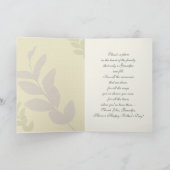 父の日のおじいちゃん。リーフエレガントパターン カード (内部)