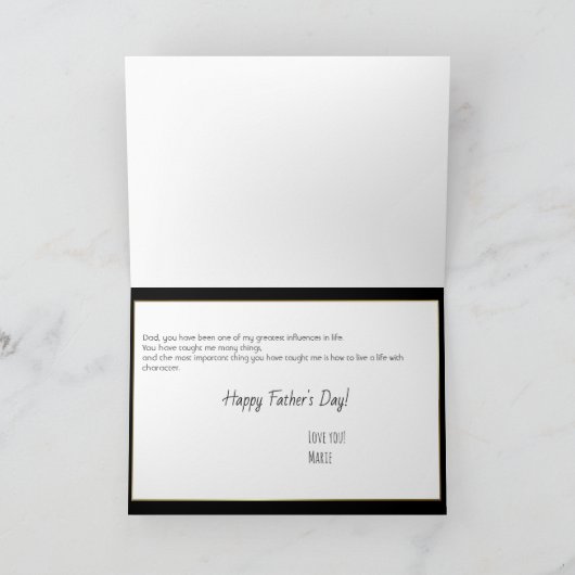 父の日のおめでとう ヒゲさん カード (内部)