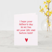 父の日のおもしろい!-おもしろい引用文父の日 カード (黄色い花)