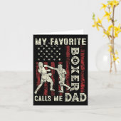 父の日のお気に入りのボクサーがパパと呼ぶ フラッグ カード (黄色い花)