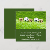 父の日のお父さんへのサッカーボール シーズンカード (正面/裏面)