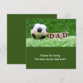 父の日のお父さんへのサッカーボール シーズンカード (正面/裏面)