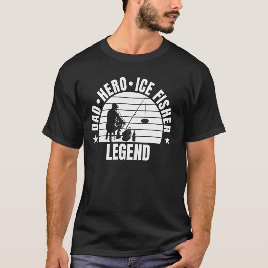 父の日のお父さんヒーローアイスフィッシャー伝説 Tシャツ (正面)