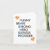 父の日のお父さん頭字語グリーティングカード カード (正面)