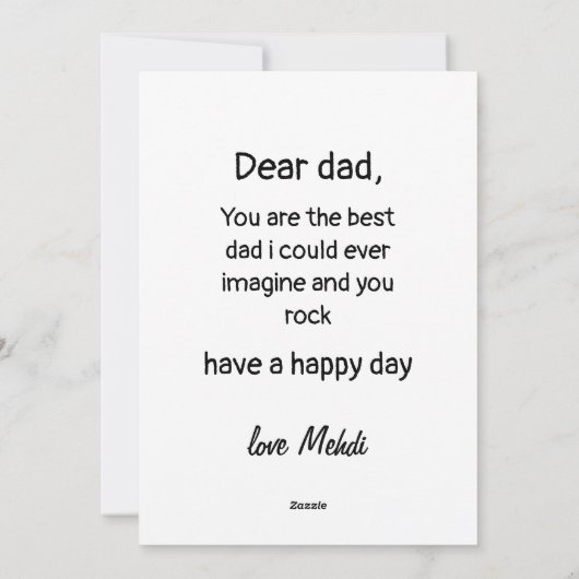 父の日のお父さん かっこいいロック シーズンカード (裏面)