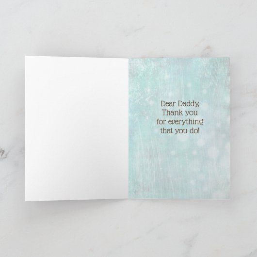 父の日のお祝い - オリジナル写真付き カード (内部)