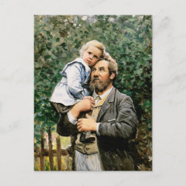 父の日のお祝い。美術 ポストカード