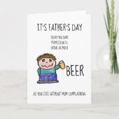 父の日のお酒許可面白い カード (正面)