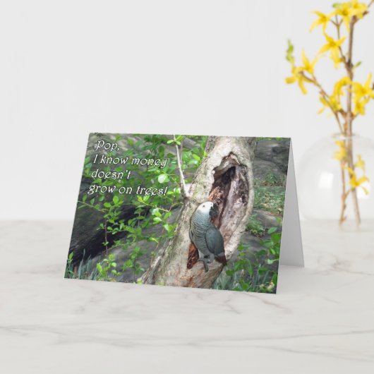 父の日のお金の木 カード (黄色い花)