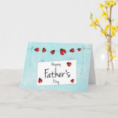 父の日のかわいいラディバグデザイン カード (黄色い花)