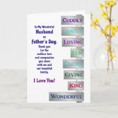 父の日のすばらしい夫に カード (黄色い花)
