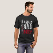 父の日のために武装し大胆不敵な父 Tシャツ (正面フル)