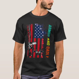 父の日のために武装し大胆不敵な父 Tシャツ