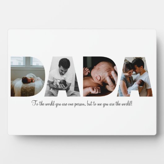 父の日のためのダダフォトコラージュのプラーク フォトプラーク (正面)