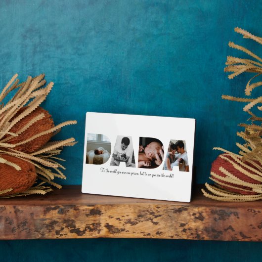 父の日のためのダダフォトコラージュのプラーク フォトプラーク (側面)