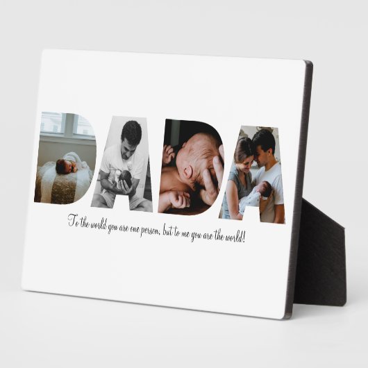 父の日のためのダダフォトコラージュのプラーク フォトプラーク (側面)