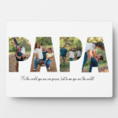 父の日のためのパパ写真コラージュのプラーク フォトプラーク (正面)