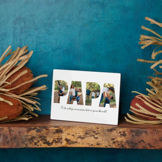 父の日のためのパパ写真コラージュのプラーク フォトプラーク (側面)