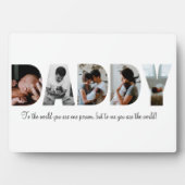 父の日のためのパパ写真コラージュのプラーク フォトプラーク (正面)