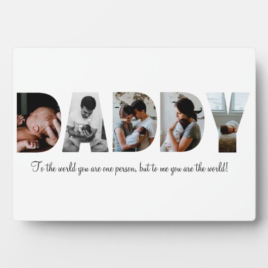 父の日のためのパパ写真コラージュのプラーク フォトプラーク (正面)