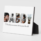 父の日のためのパパ写真コラージュのプラーク フォトプラーク (側面)