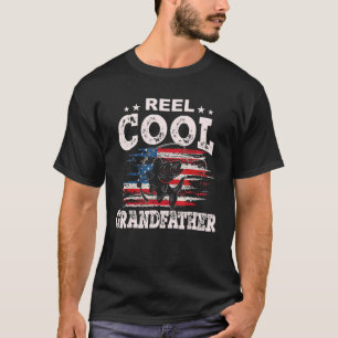 父の日のためのメンズリール魚釣りルカッコいいグランファス Tシャツ