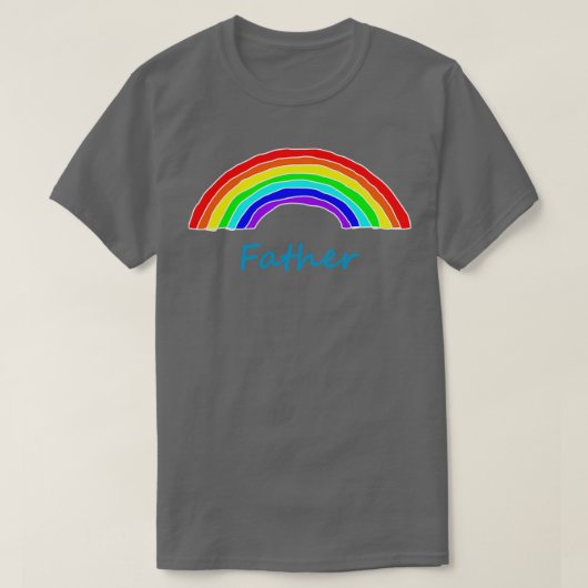 父の日のための虹の父 Tシャツ (デザイン正面)